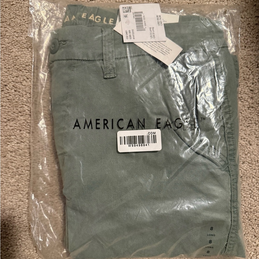 NWT AE Green Cargo Pants